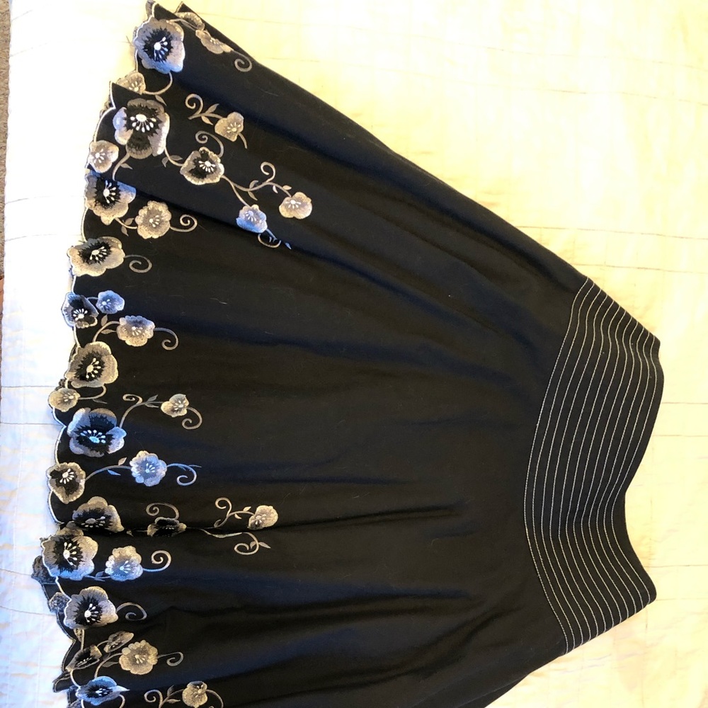 Cotton black & silver skirt